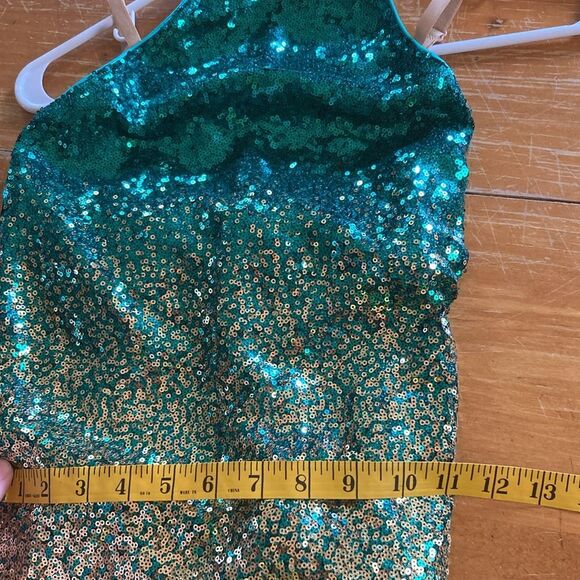 Revolution “Girls Night Out” Green Gold Sequin Girls Dance Dress Size SA - Picture 6 of 9